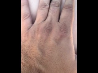 my perfect round ass massaged in a black bikini thong and asshole POV with a little pubic hair