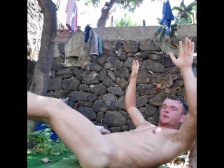 Training to have a big dick and a perfect body