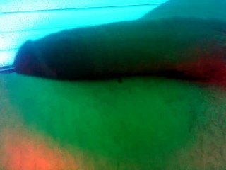 Justa9er Playing Around In Tanning Bed with My Big White Cock