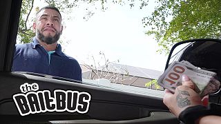BAITBUS - Handsome Nico Bear Cashes In To Dominate Aaron Perez's Twink Body In Hot Bus Encounter