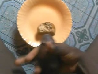 YUMMY????????BUSTING A HUGE CUM ON MY CAKE BEFORE EATING IT ALL