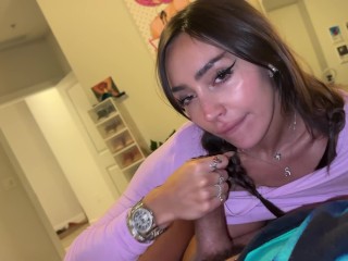 Sisi Rose jerks my dick before bed - Teddy Tarantino