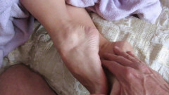 Amateur Blonde Wife Enjoys Foot Fetish