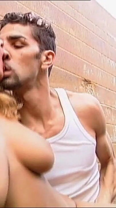 Blonde MILF Get a Hard Sex with Two Big Hard Cock