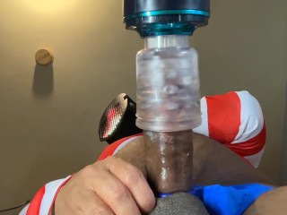 Automasturbator Milks Out A Moaning Cumshot From Masked Man