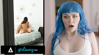 GIRLSWAY - Uncomfortable Jewelz Blu Caught Nudist Roommate Gizelle Blanco Teasing Her In Her Room