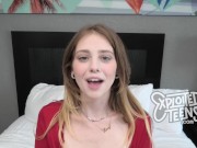 Watch this 5 foot 11 ginger with a trimmed pussy suck cock and eat ass