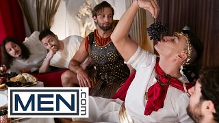 MEN - Caesar MrDeepVoice Sits On His Gladiator Champion Dom King's Cock Like It's His Throne