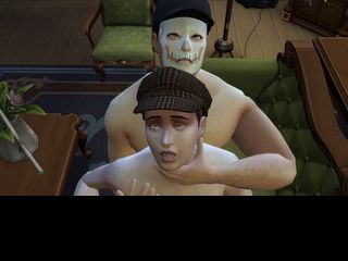 Spooky Sims Trailer - Hunk Fucks Stepbrother - 18 year old Twink - Cock Sucking - Halloween Sims