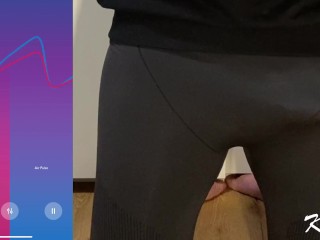 Hands free remote anal vibrator prostate orgasm cumshot