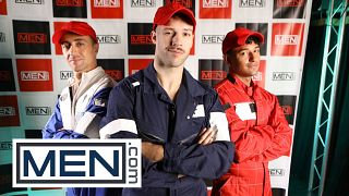 MEN - Kenzo Alvarez, Liam Alyesto And Arno Antino Race To A Steamy Anal Threesome After The Podium