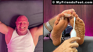 MyFriendsFeet: Hunk Dev Giggles Hard While Being Tickled From His Pits To His Feet