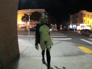 Wearing the Sluttiest Bat Outfit Possible for Halloween