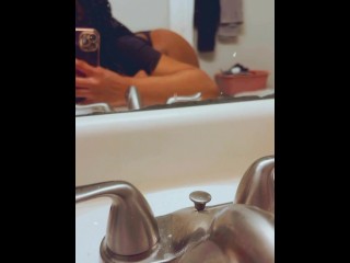 Milf teasing in a thong